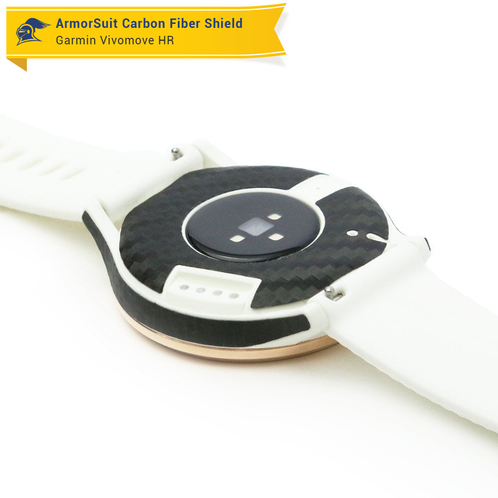 Garmin Vivomove HR Screen Protector + Black Carbon Fiber Skin