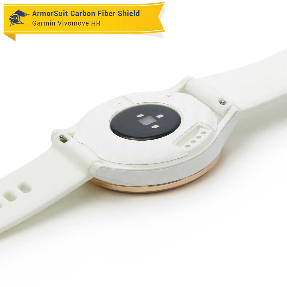 Garmin Vivomove HR Screen Protector + White Carbon Fiber Skin