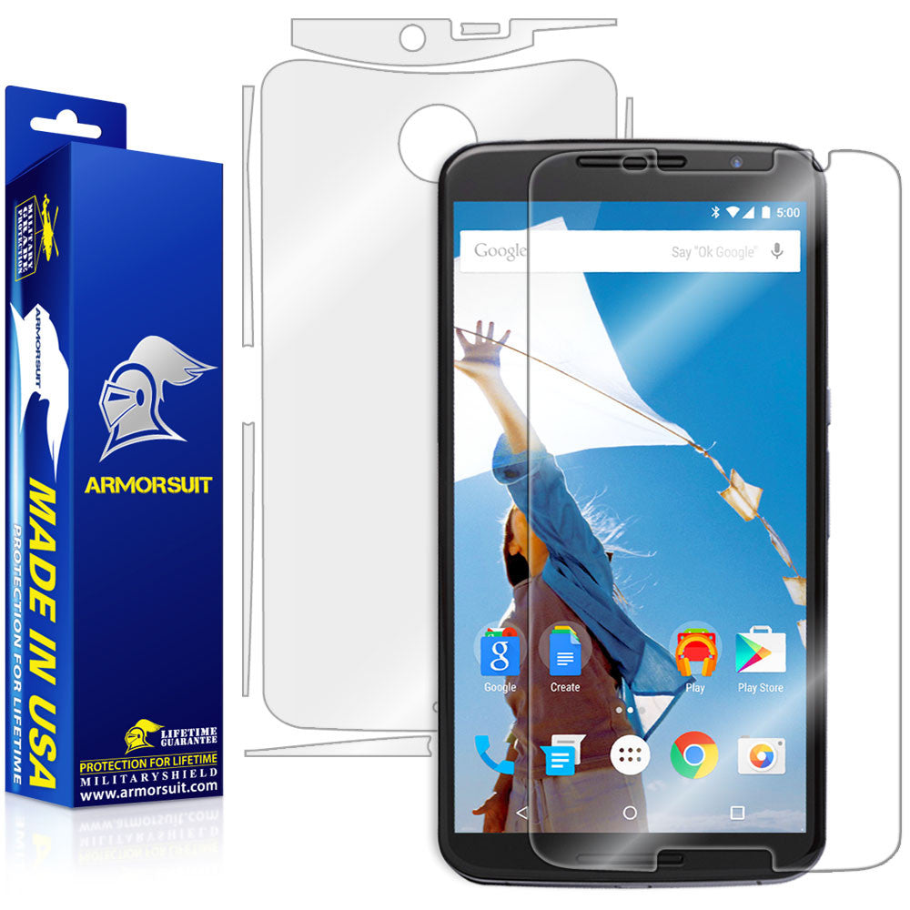 Google Nexus 6 Screen Protector + Full Body Skin Protector