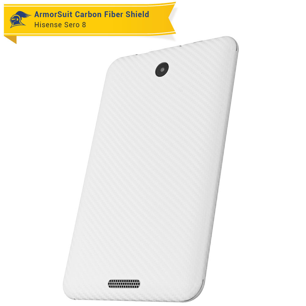 Hisense Sero 8 Screen Protector + White Carbon Fiber Skin