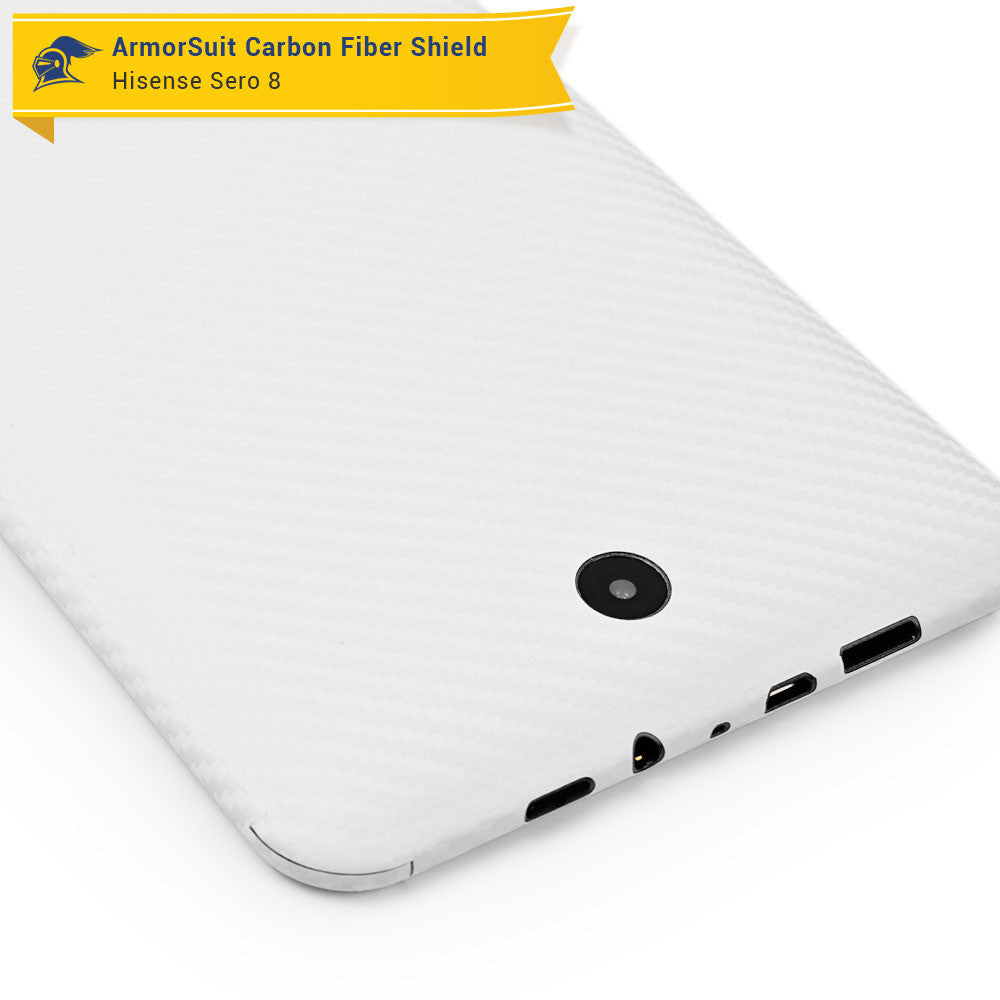 Hisense Sero 8 Screen Protector + White Carbon Fiber Skin