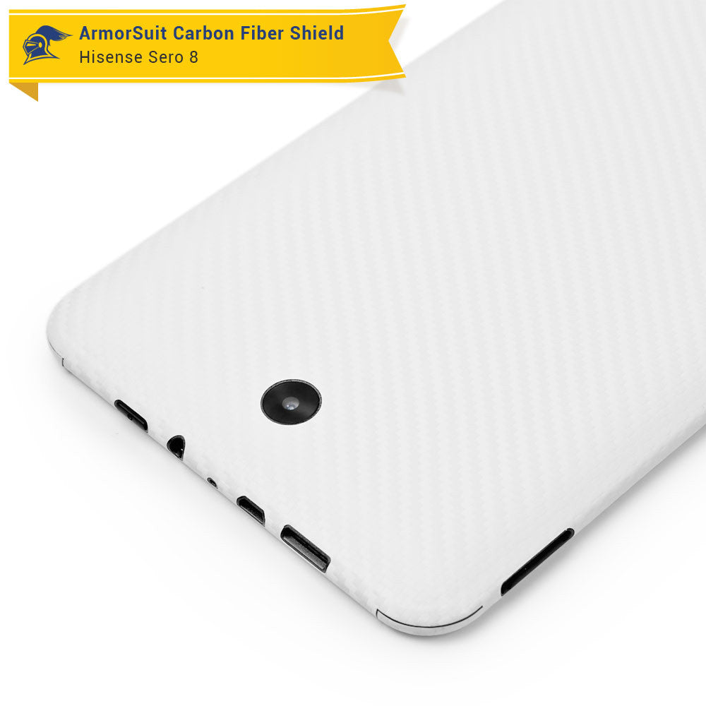 Hisense Sero 8 Screen Protector + White Carbon Fiber Skin