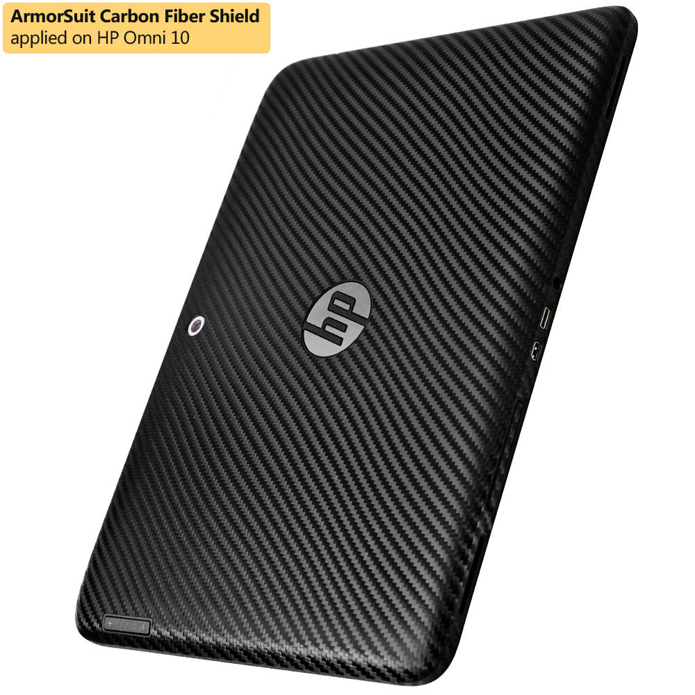 HP Omni 10 Screen Protector + Black Carbon Fiber Film Protector