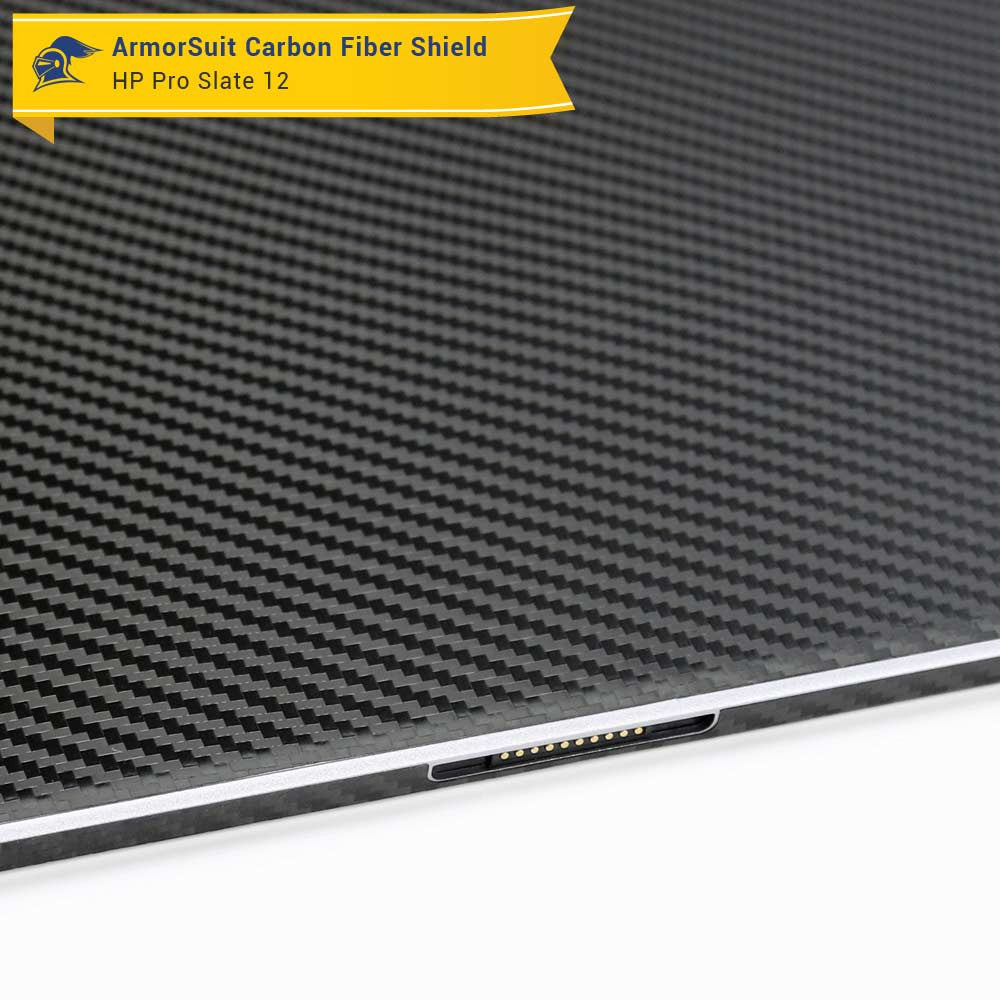 HP Pro Slate 12 Screen Protector + Black Carbon Fiber Skin