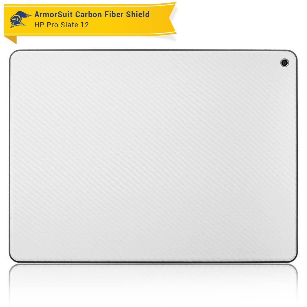 HP Pro Slate 12 Screen Protector + White Carbon Fiber Skin