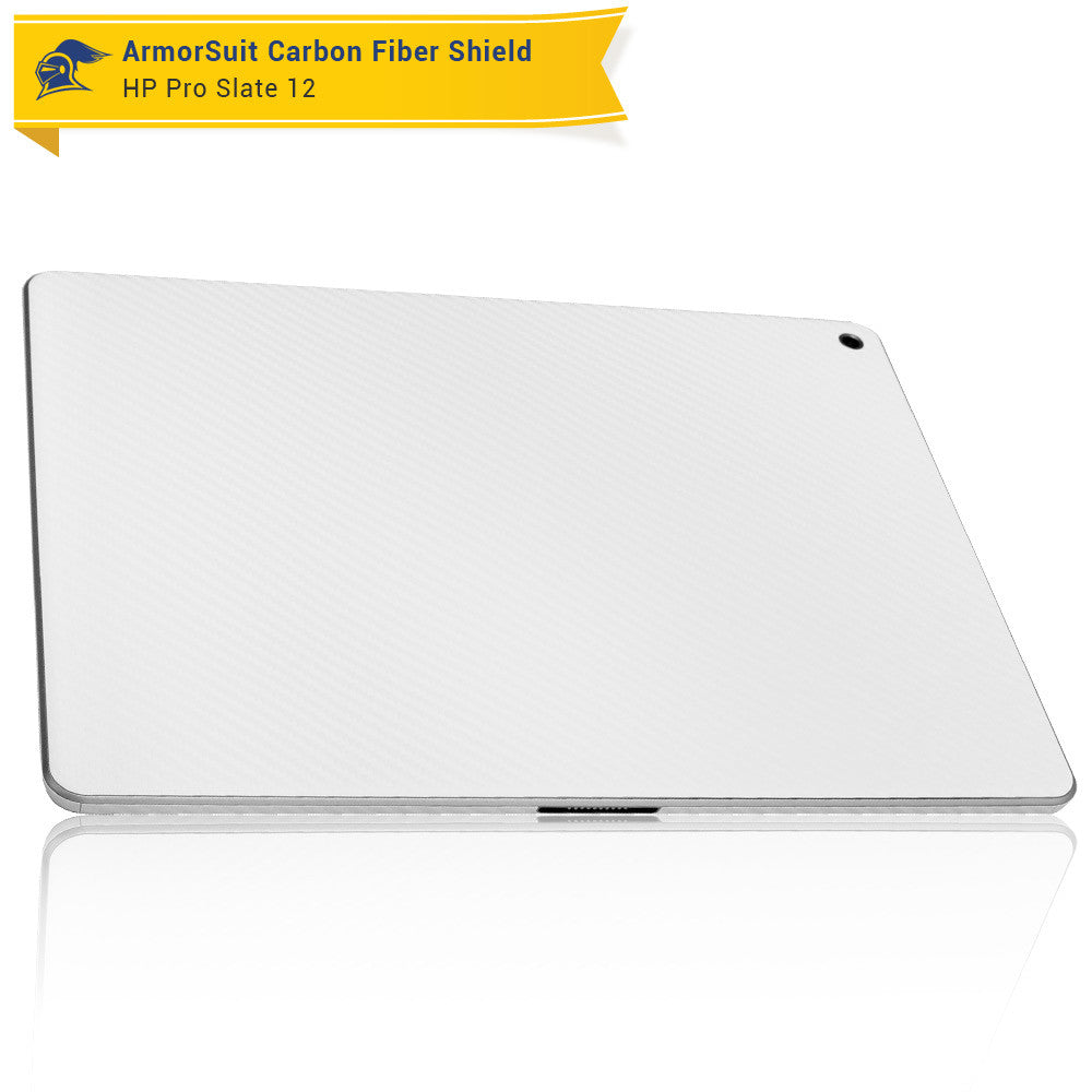 HP Pro Slate 12 Screen Protector + White Carbon Fiber Skin