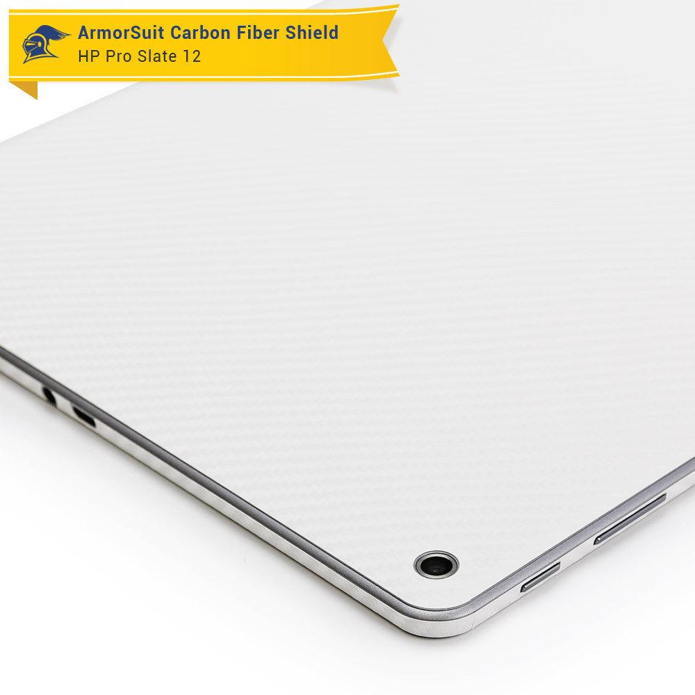 HP Pro Slate 12 Screen Protector + White Carbon Fiber Skin