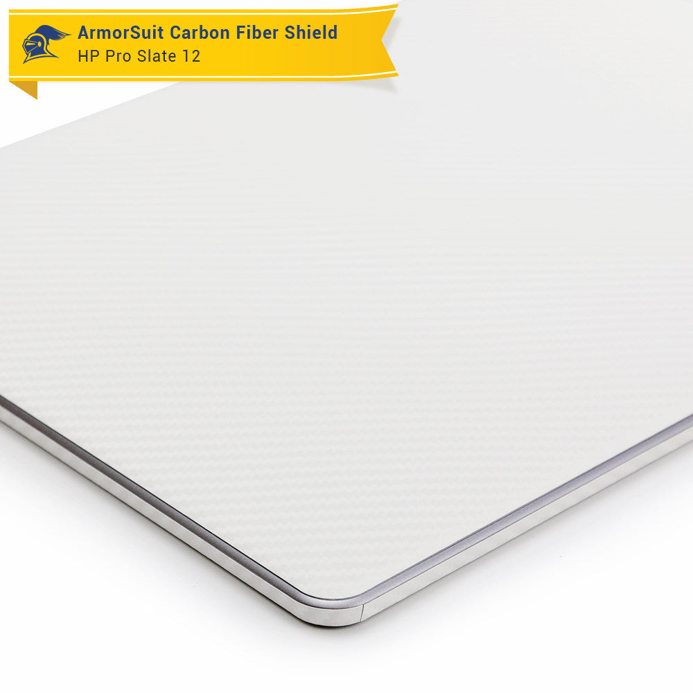 HP Pro Slate 12 Screen Protector + White Carbon Fiber Skin
