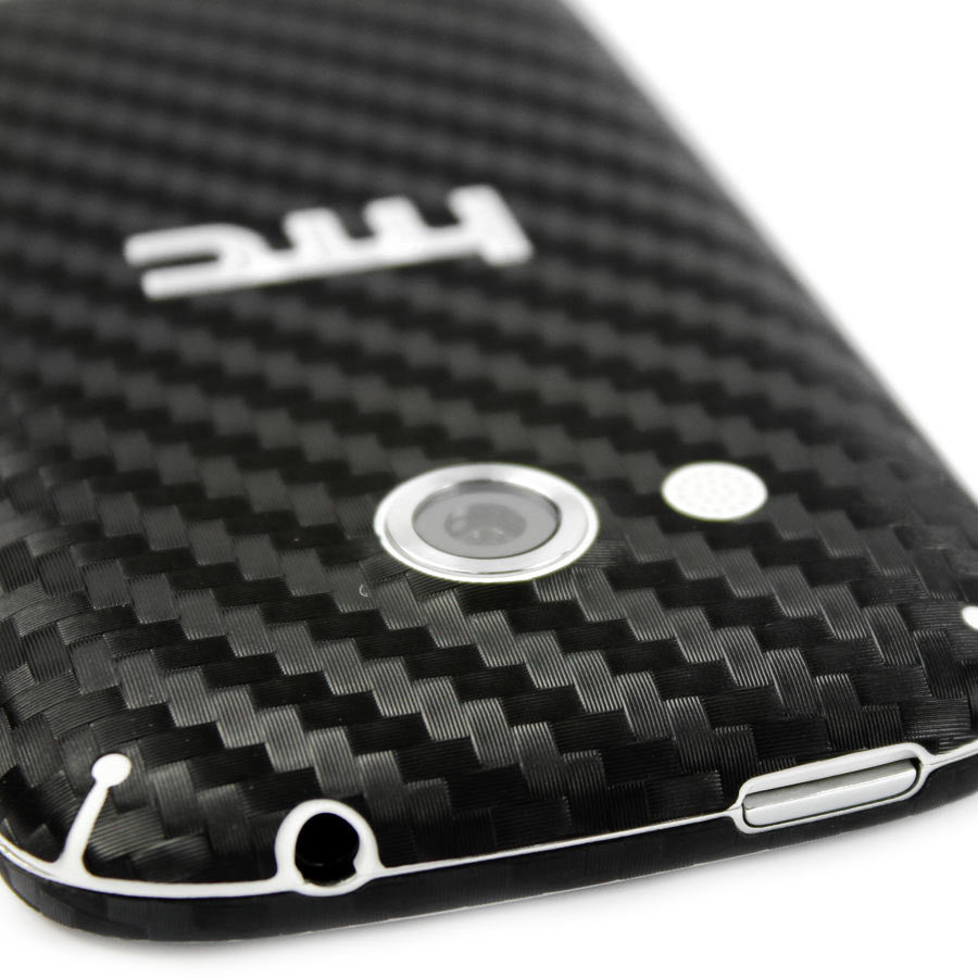 HTC Desire C Screen Protector + Black Carbon Fiber Skin Protector