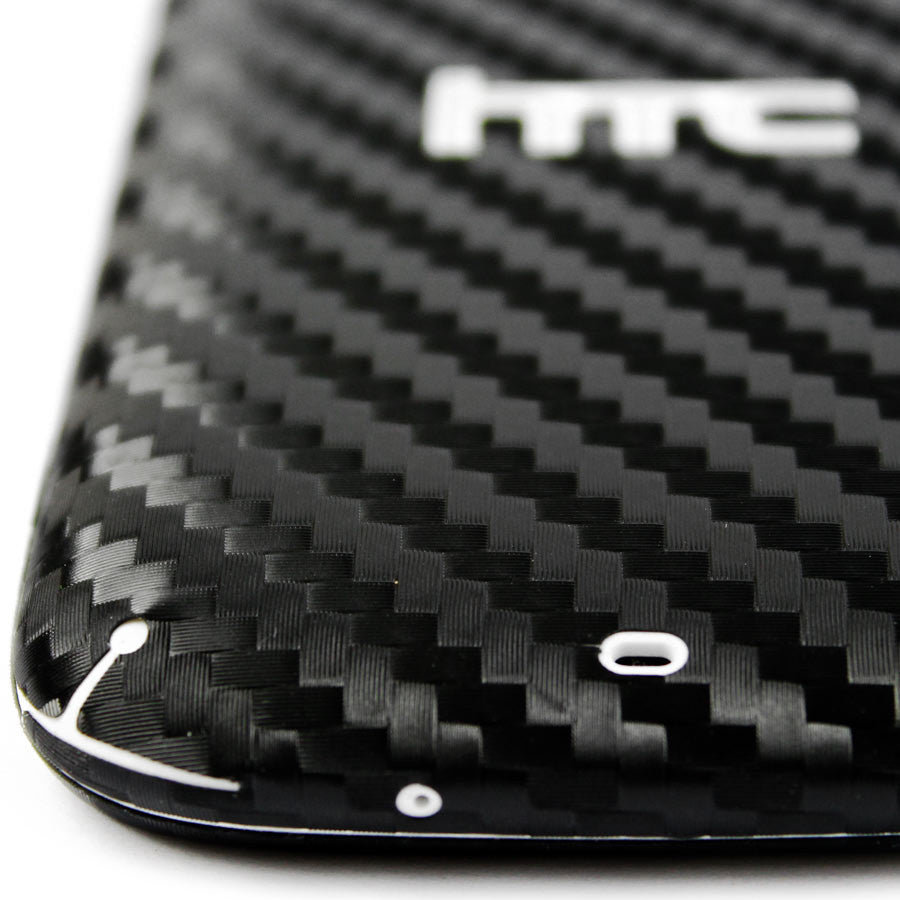 HTC Desire C Screen Protector + Black Carbon Fiber Skin Protector