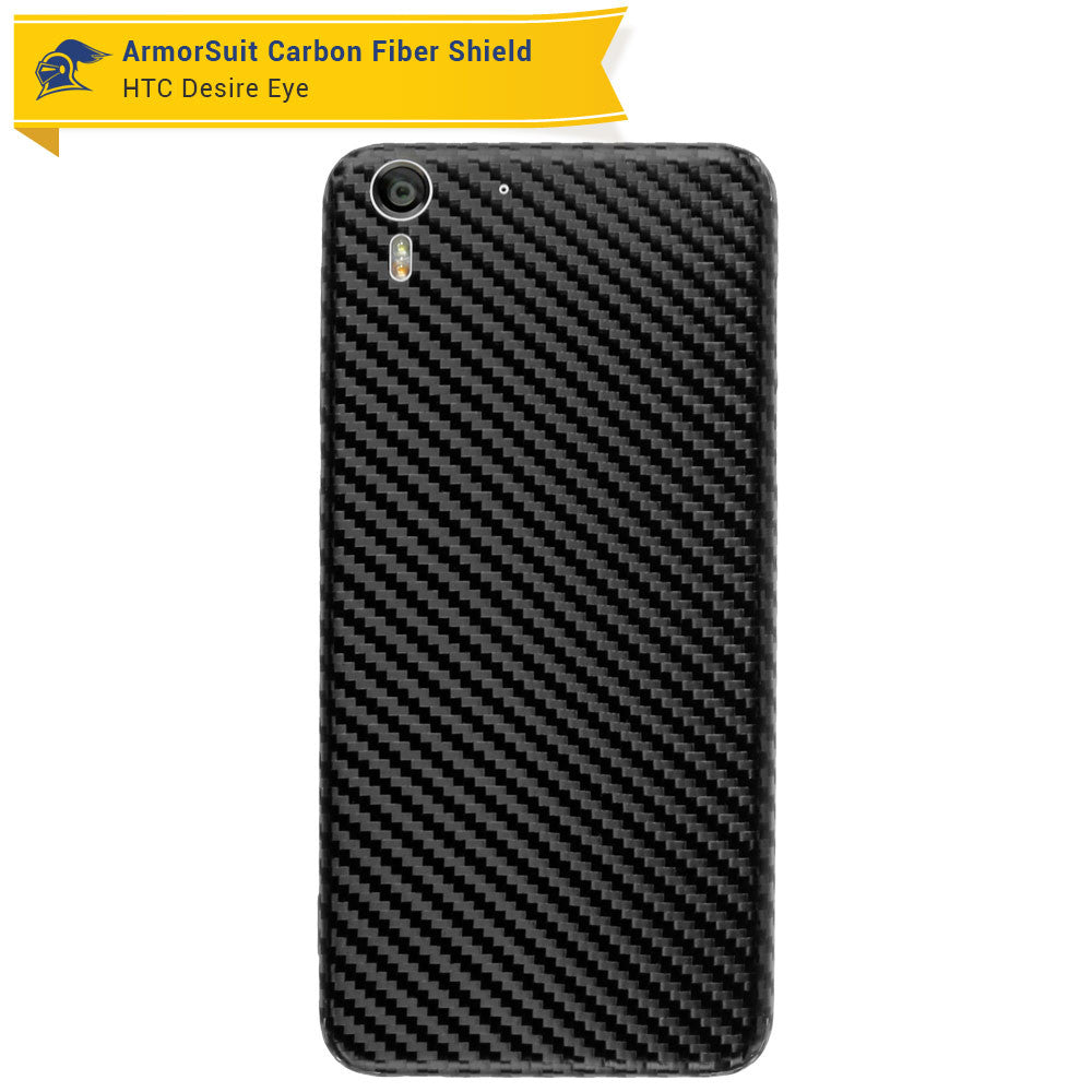 HTC Desire Eye Screen Protector + Black Carbon Fiber Skin