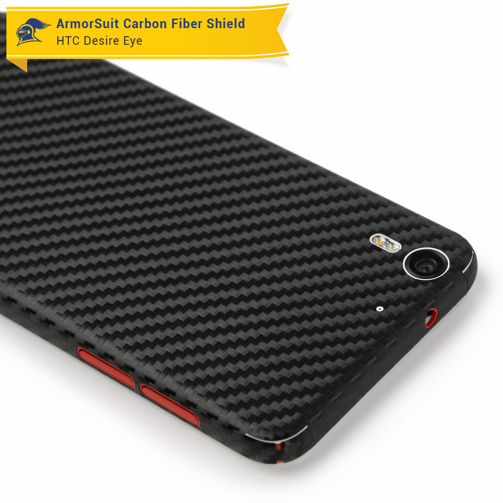 HTC Desire Eye Screen Protector + Black Carbon Fiber Skin