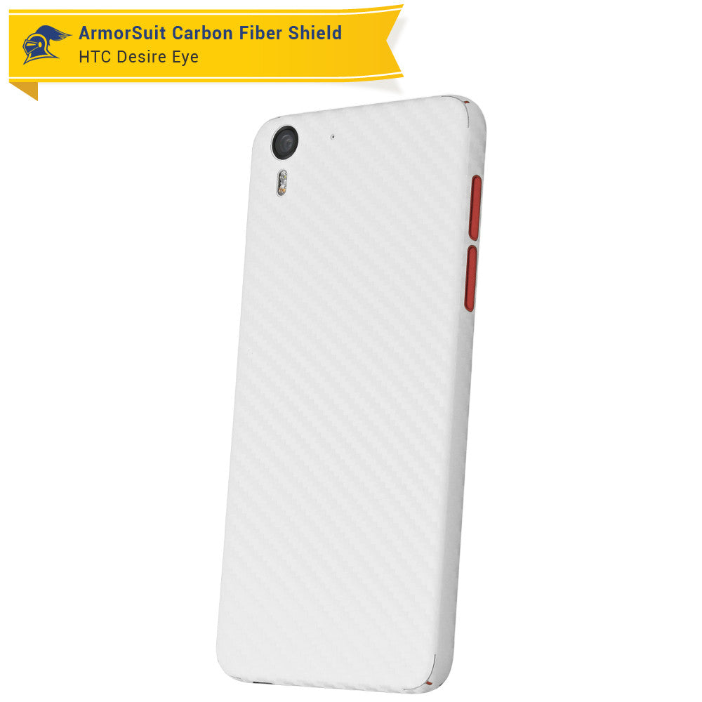 HTC Desire Eye Screen Protector + White Carbon Fiber Skin