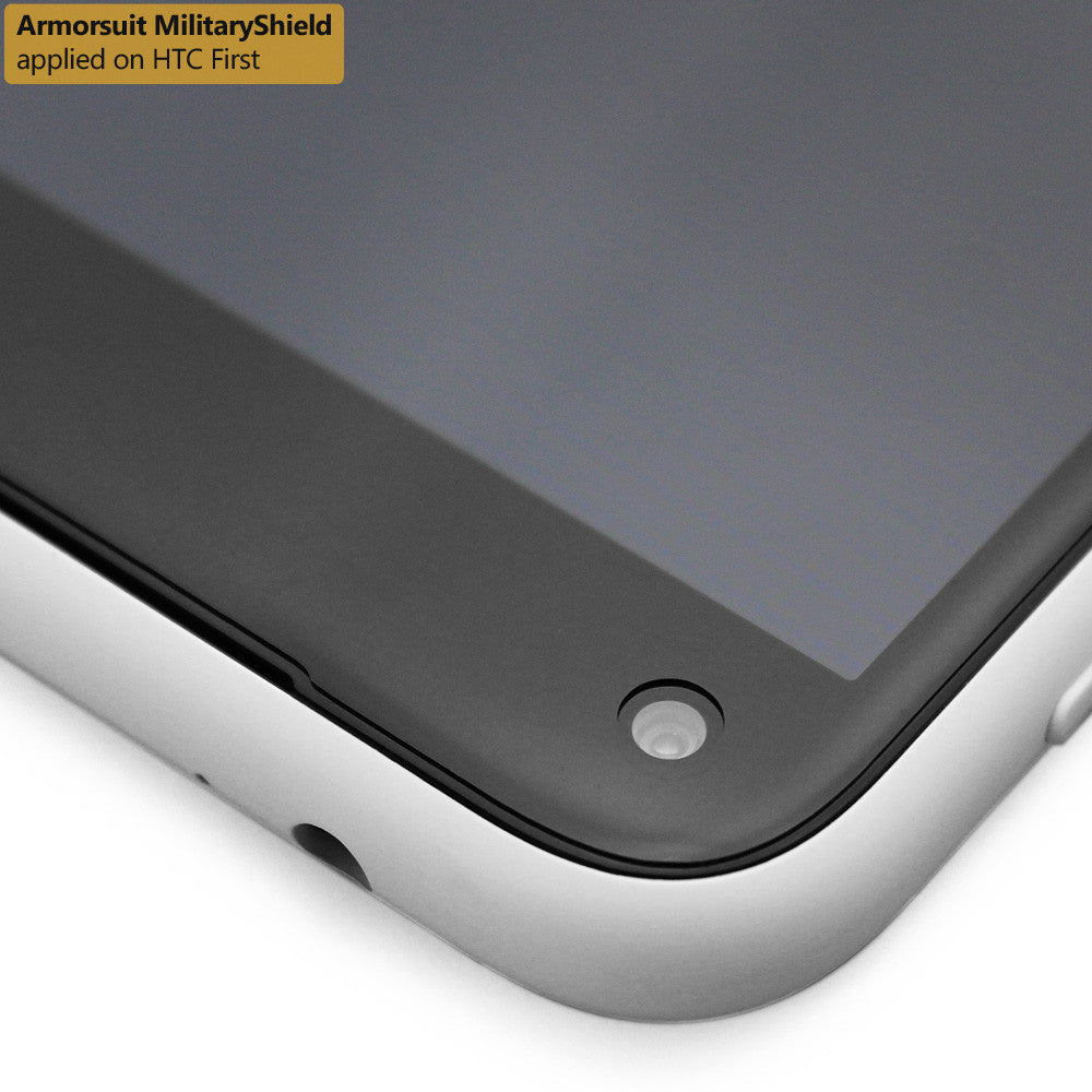 HTC First Screen Protector + White Carbon Fiber Film Protector