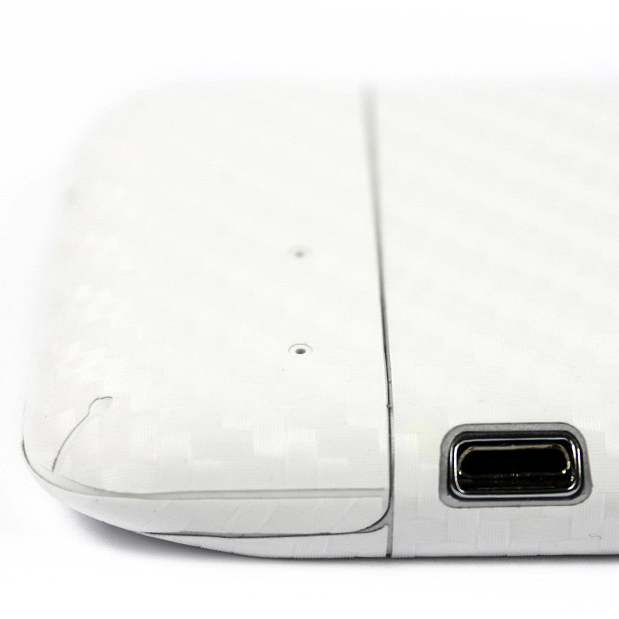 HTC Radar 4G Screen Protector + White Carbon Fiber Skin Protector