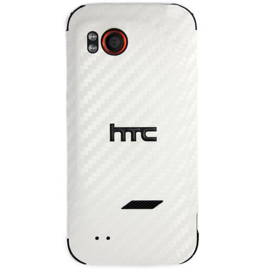 HTC Rezound Screen Protector + White Carbon Fiber Skin Protector