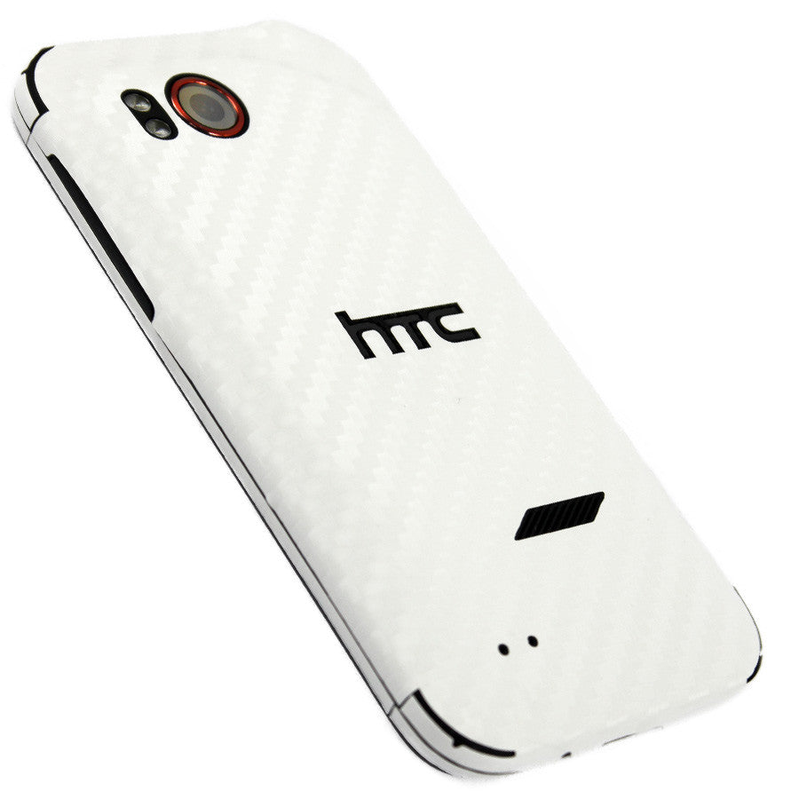 HTC Rezound Screen Protector + White Carbon Fiber Skin Protector