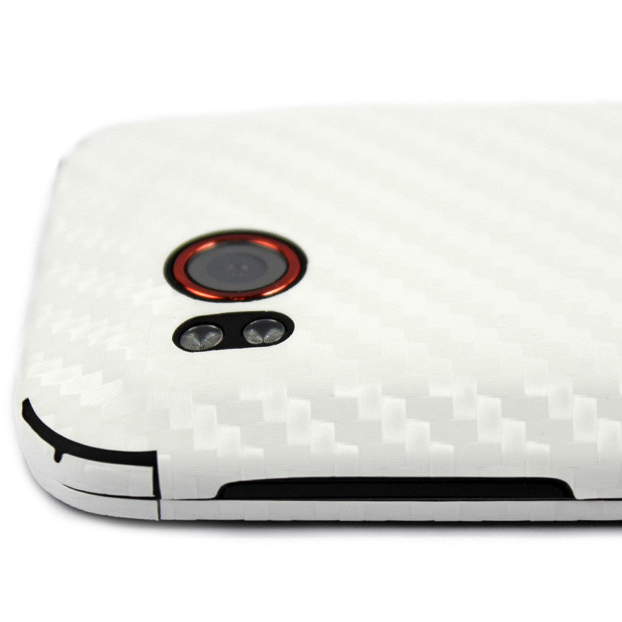 HTC Rezound Screen Protector + White Carbon Fiber Skin Protector