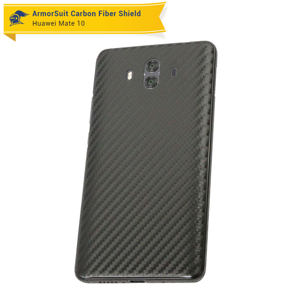 Huawei Mate 10 Screen Protector + Black Carbon Fiber Skin
