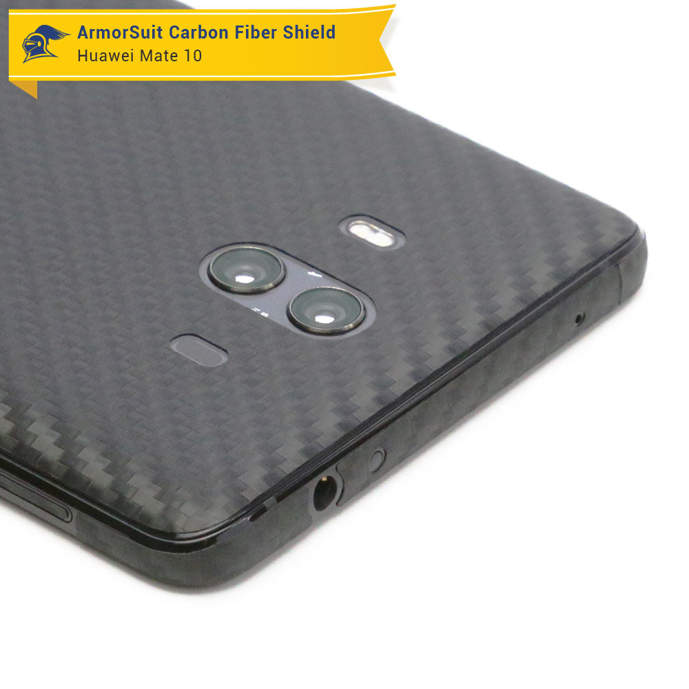 Huawei Mate 10 Screen Protector + Black Carbon Fiber Skin