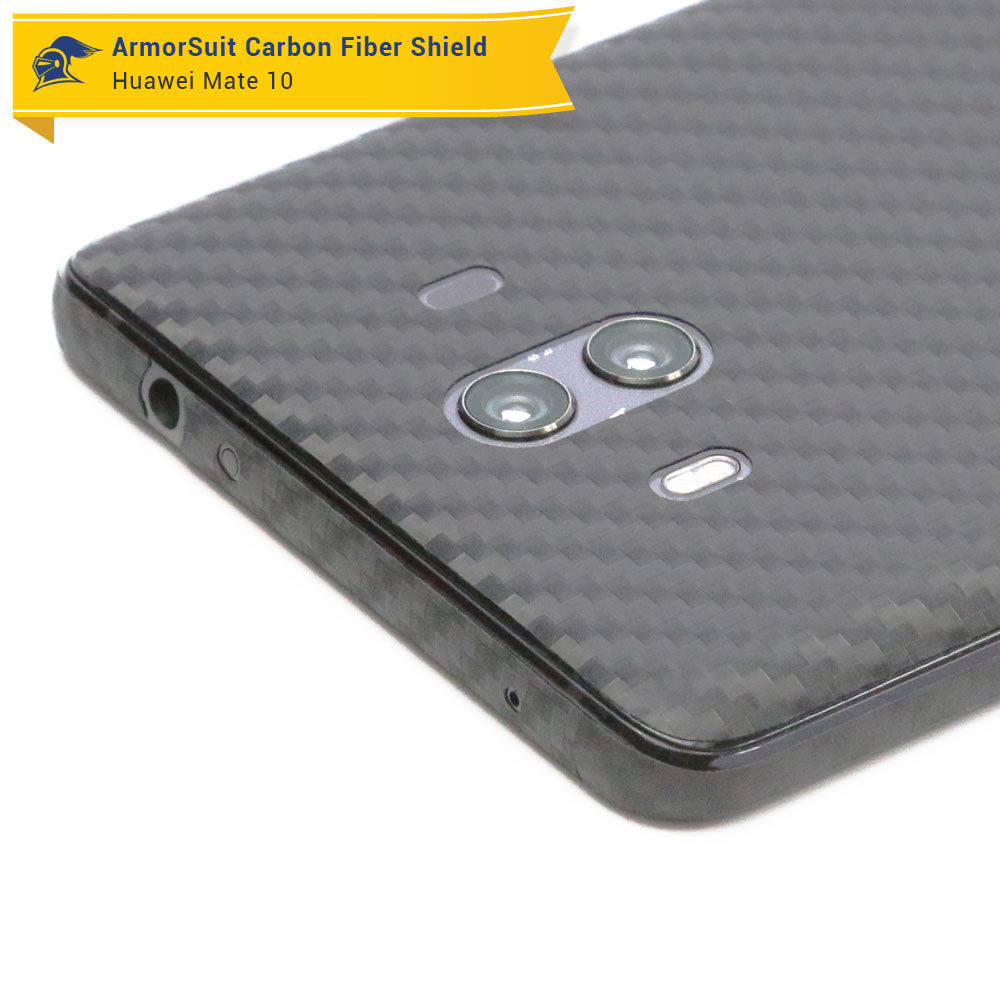 Huawei Mate 10 Screen Protector + Black Carbon Fiber Skin