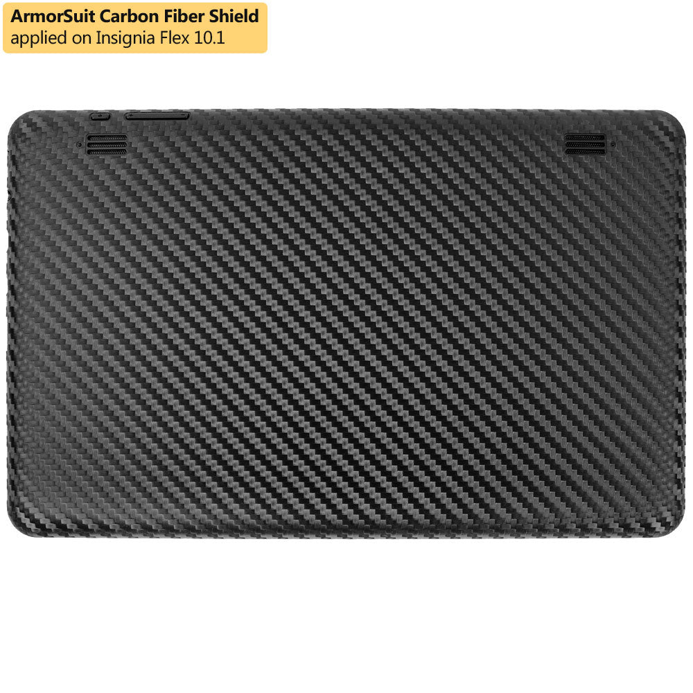 Insignia Flex 10.1 Tablet Screen Protector + Black Carbon Fiber Film Protector