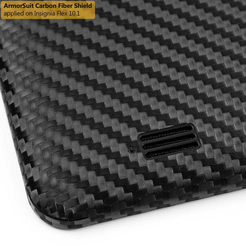 Insignia Flex 10.1 Tablet Screen Protector + Black Carbon Fiber Film Protector
