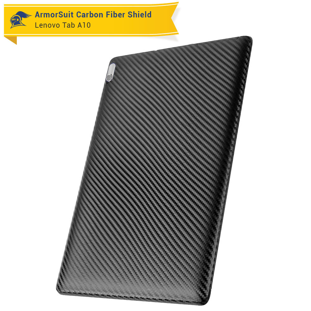 Lenovo Tab A10 Screen Protector + Black Carbon Fiber Film Protector