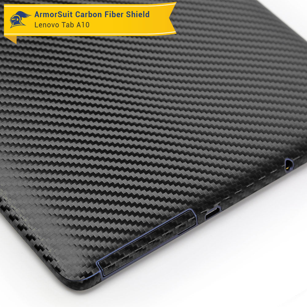 Lenovo Tab A10 Screen Protector + Black Carbon Fiber Film Protector