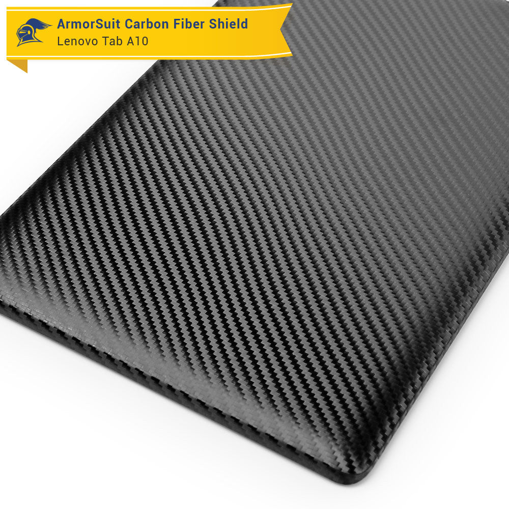 Lenovo Tab A10 Screen Protector + Black Carbon Fiber Film Protector