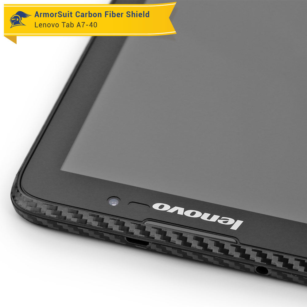 Lenovo Tab A7-40 Screen Protector + Black Carbon Fiber Film Protector