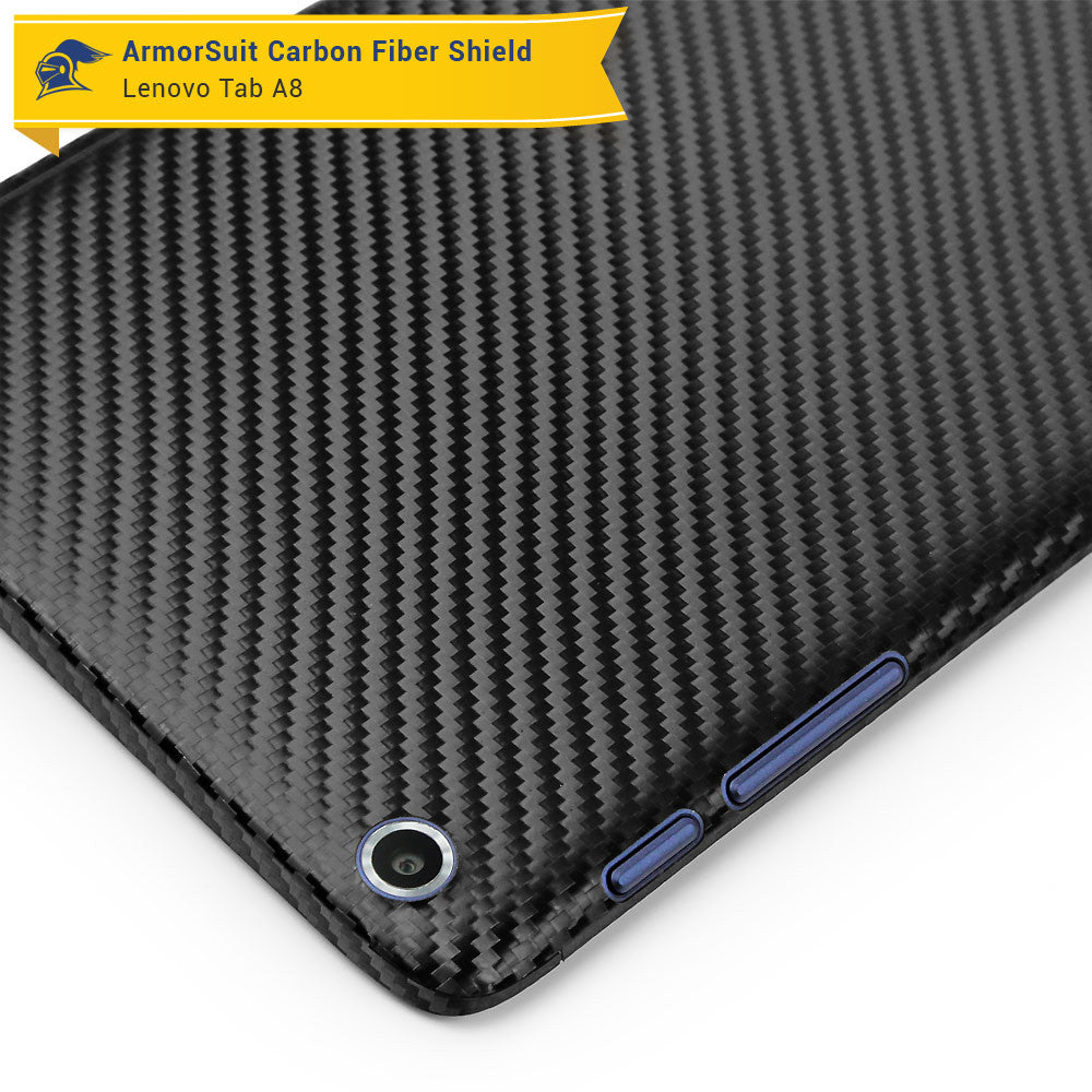 Lenovo Tab A8 Screen Protector + Black Carbon Fiber Film Protector