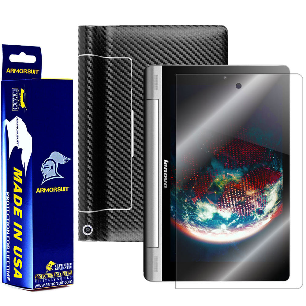 Lenovo Yoga Tablet 8" Screen Protector + Black Carbon Fiber Film Protector