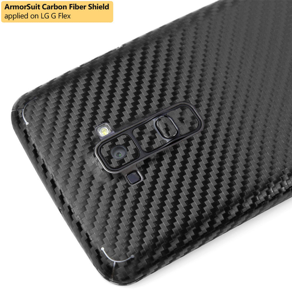LG G Flex Screen Protector + Black Carbon Fiber Film Protector