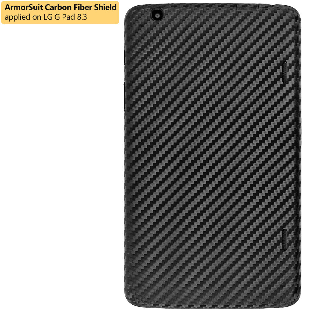 LG G Pad 8.3 (WiFi ONLY) Screen Protector + Black Carbon Fiber Film Protector
