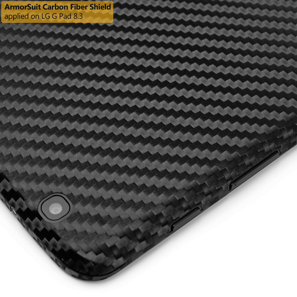 LG G Pad 8.3 (WiFi ONLY) Screen Protector + Black Carbon Fiber Film Protector