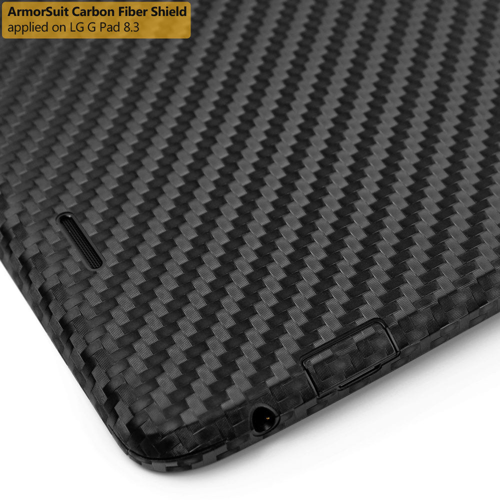 LG G Pad 8.3 (WiFi ONLY) Screen Protector + Black Carbon Fiber Film Protector
