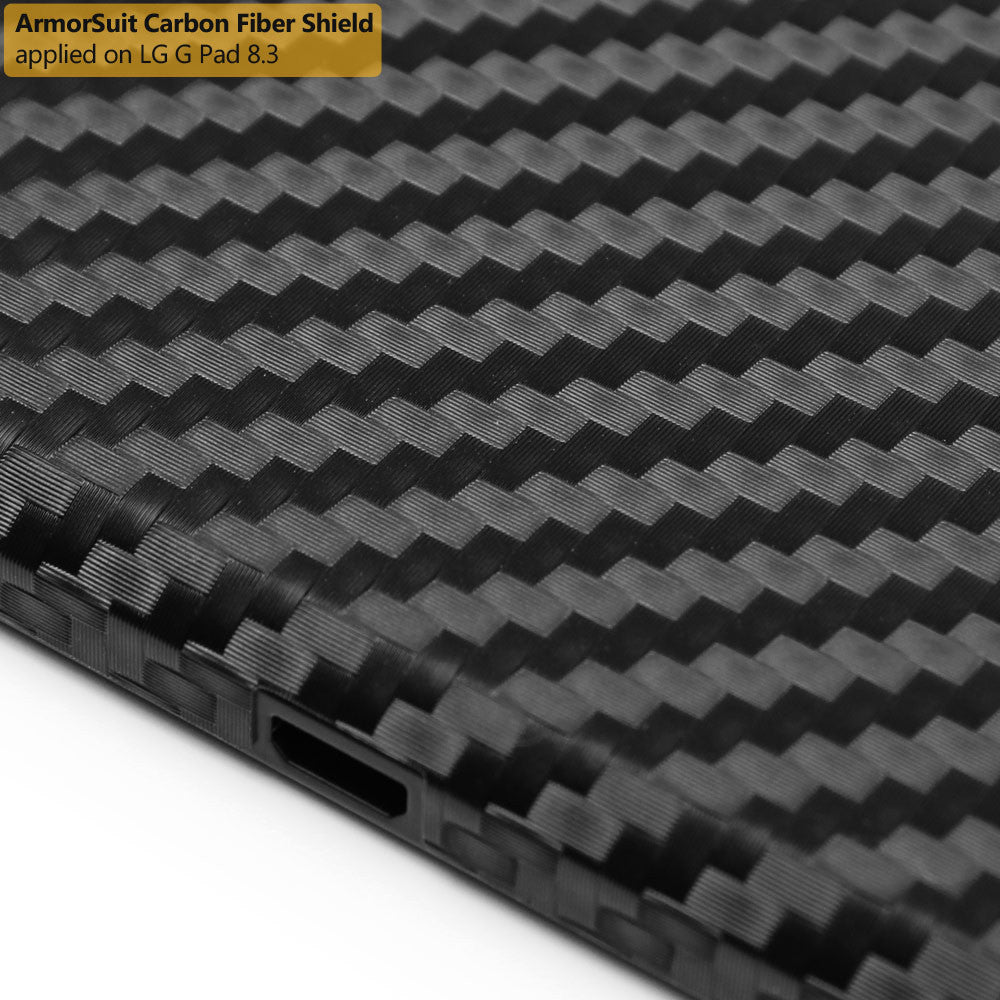 LG G Pad 8.3 (WiFi ONLY) Screen Protector + Black Carbon Fiber Film Protector