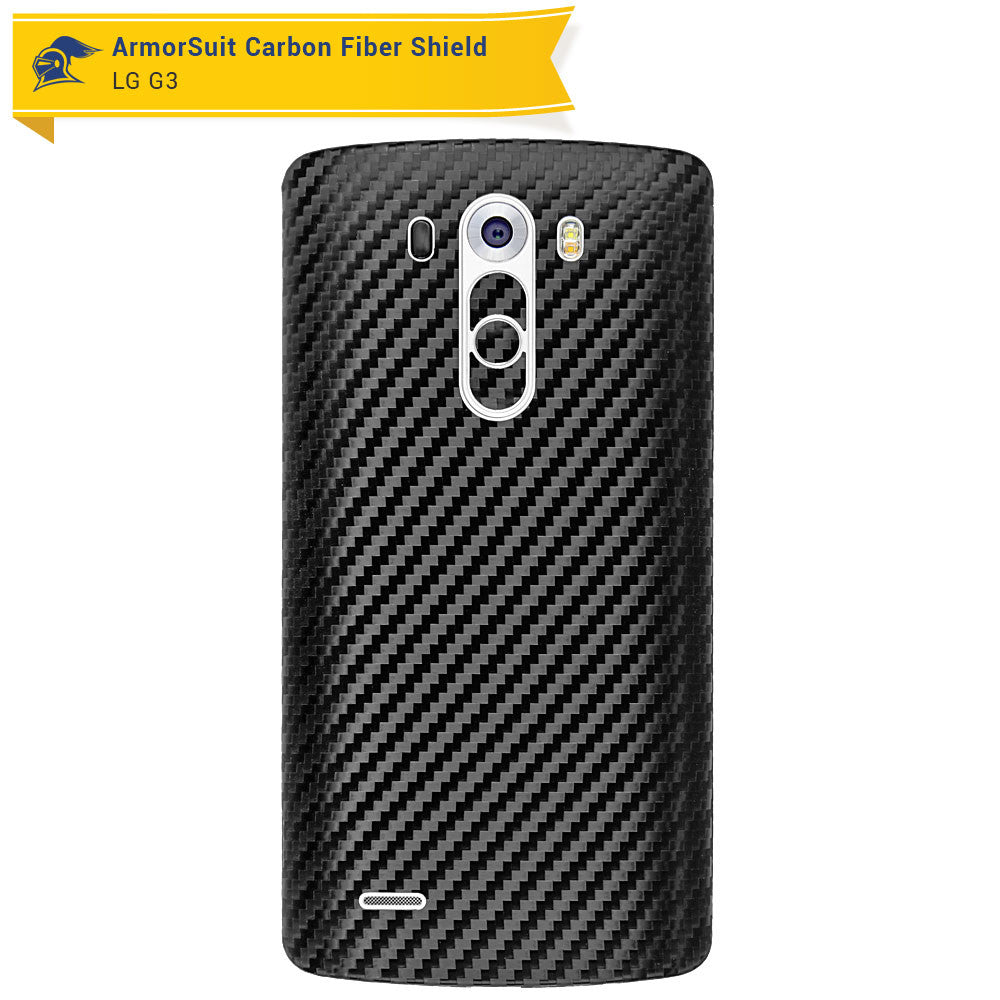 LG G3 Screen Protector + Black Carbon Fiber Film Protector