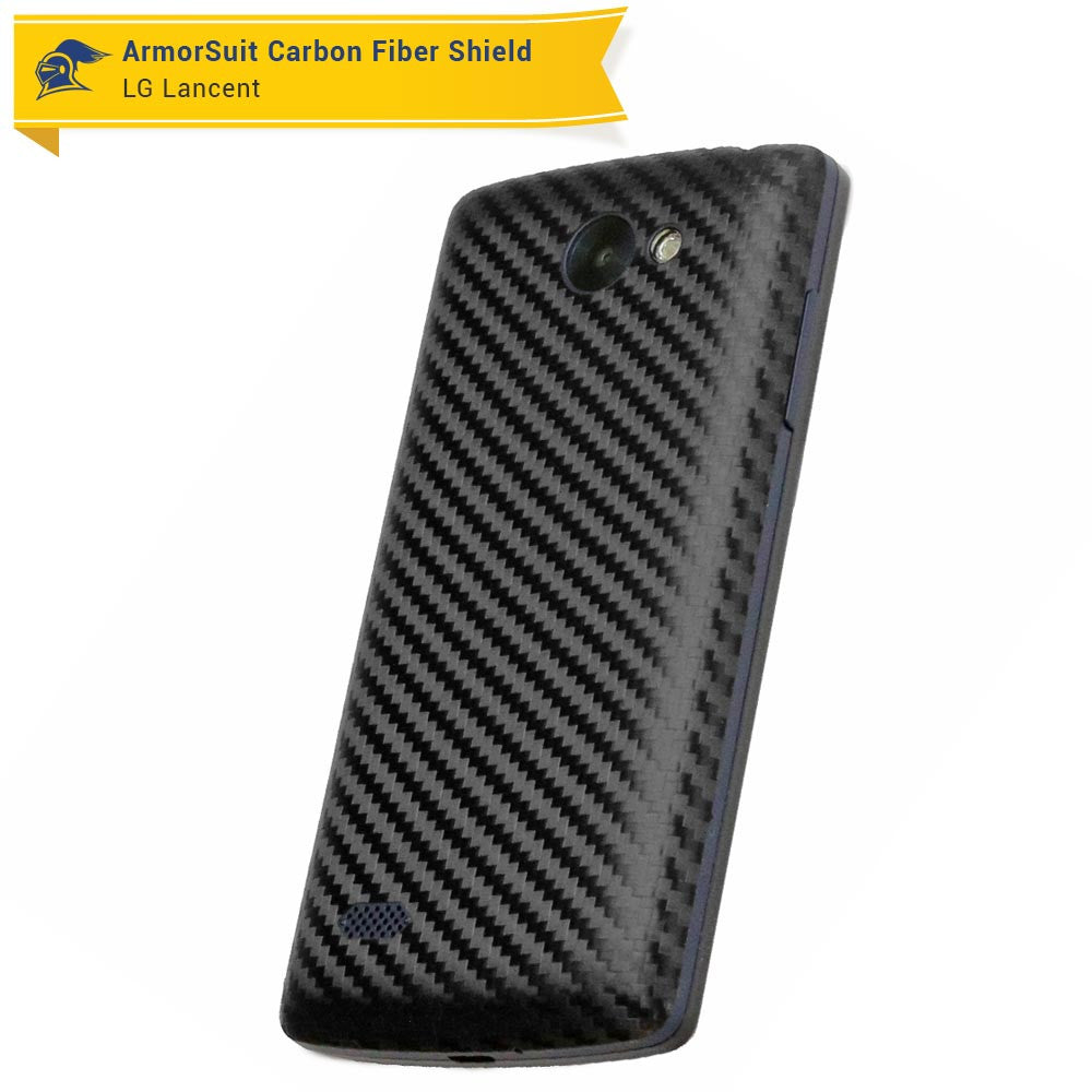 LG Lancet Screen Protector + Black Carbon Fiber Skin