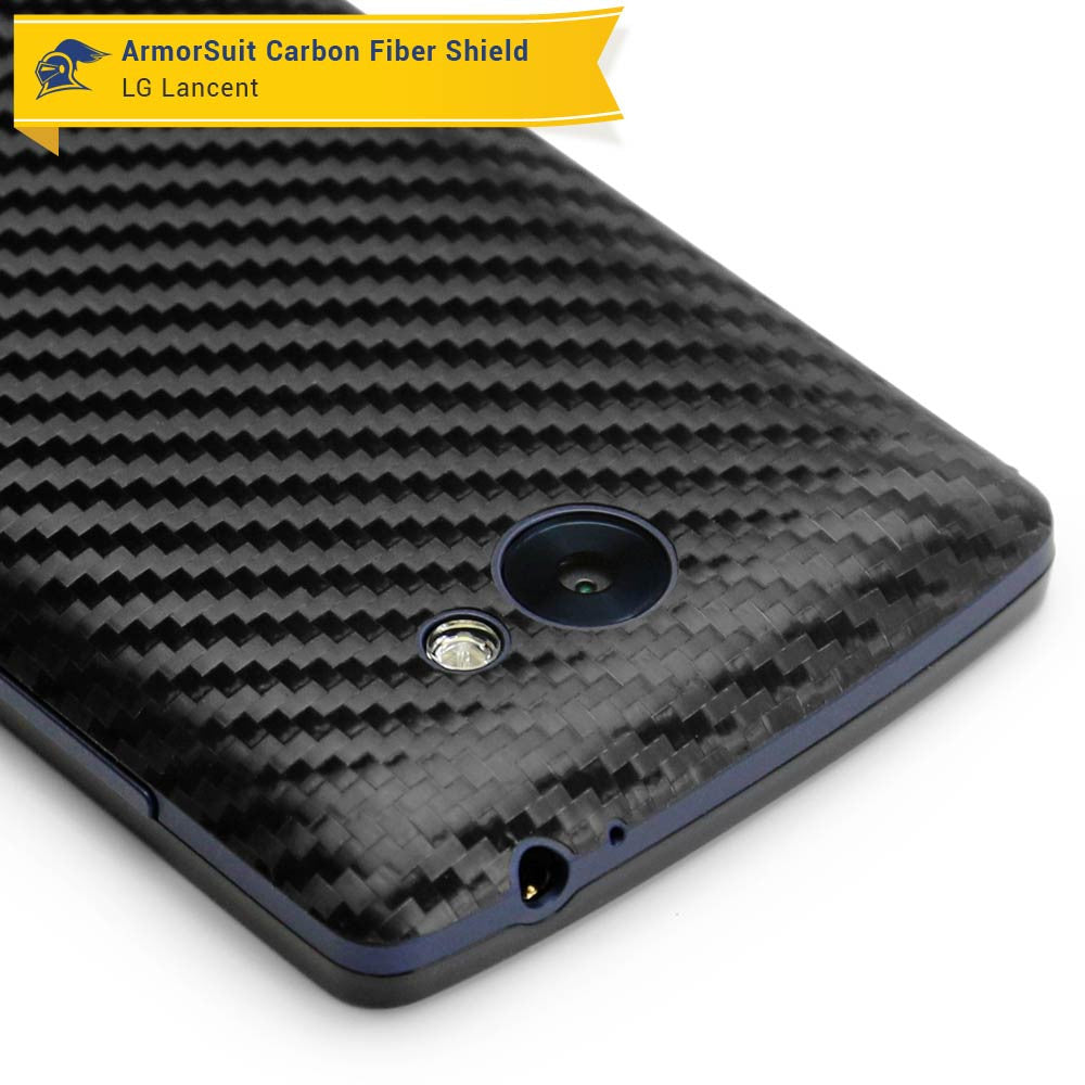 LG Lancet Screen Protector + Black Carbon Fiber Skin