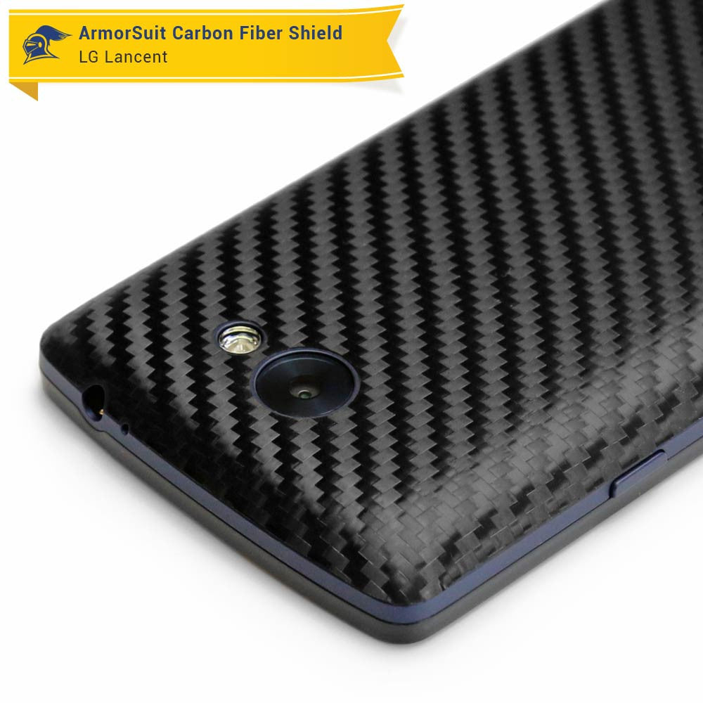 LG Lancet Screen Protector + Black Carbon Fiber Skin