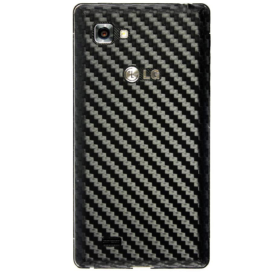 LG Optimus 4X HD Screen Protector + Black Carbon Fiber Skin Protector