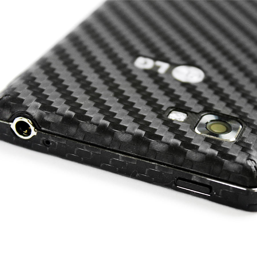 LG Optimus 4X HD Screen Protector + Black Carbon Fiber Skin Protector