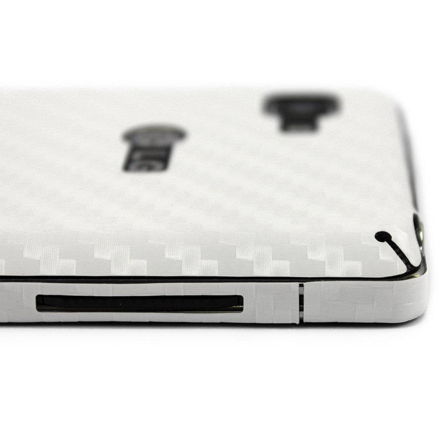 LG Optimus 4X HD Screen Protector + White Carbon Fiber Skin Protector