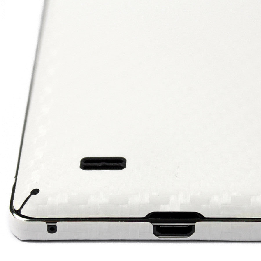 LG Optimus 4X HD Screen Protector + White Carbon Fiber Skin Protector