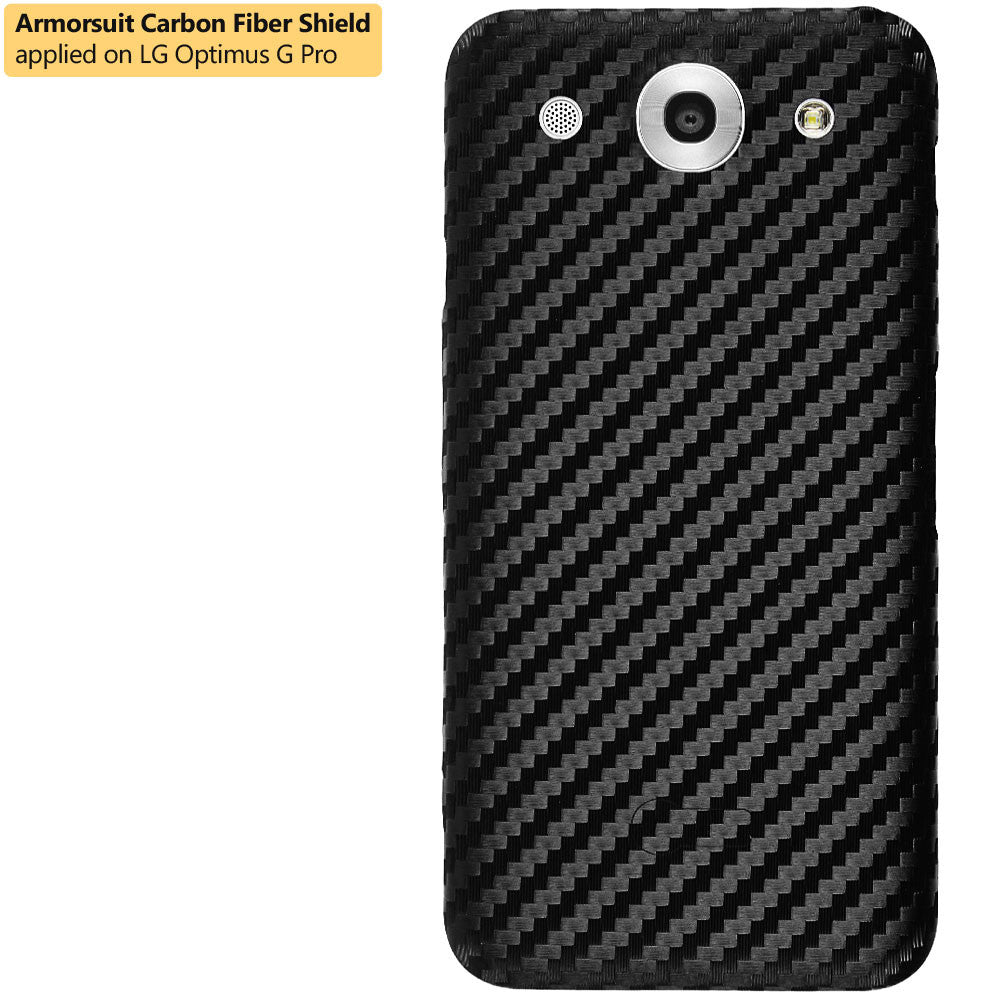 LG Optimus G Pro Screen Protector + Black Carbon Fiber Film Protector