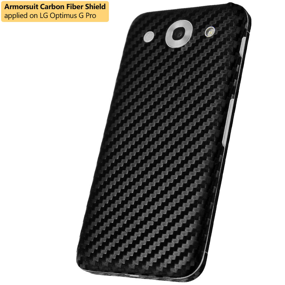 LG Optimus G Pro Screen Protector + Black Carbon Fiber Film Protector