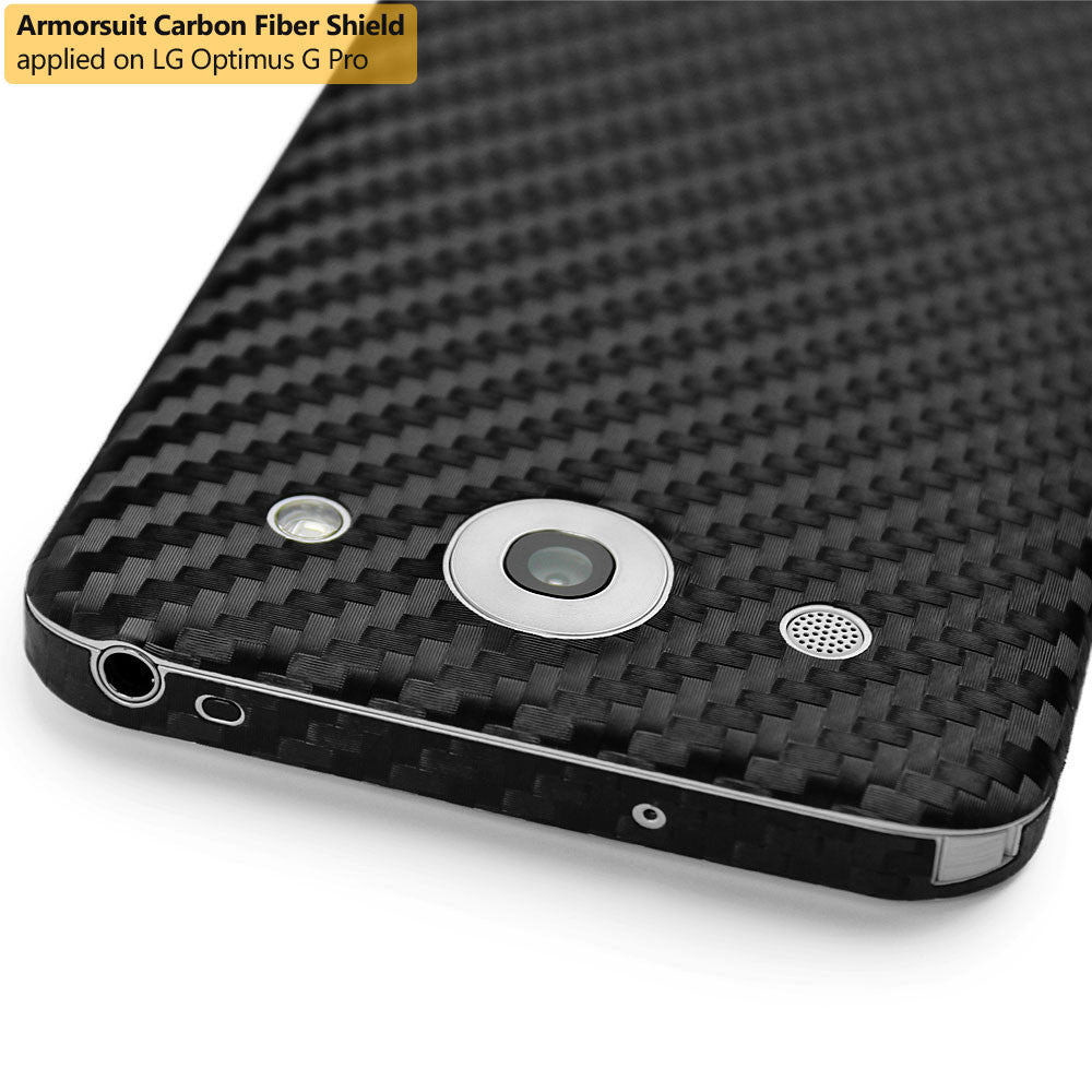 LG Optimus G Pro Screen Protector + Black Carbon Fiber Film Protector