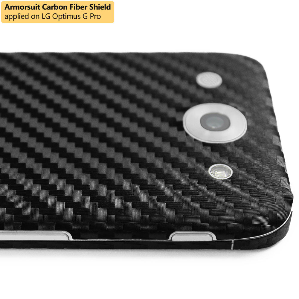 LG Optimus G Pro Screen Protector + Black Carbon Fiber Film Protector